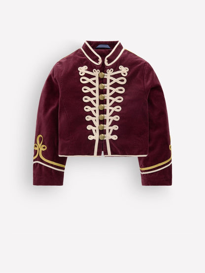 Boden Red Velvet Military Jacket - image 1