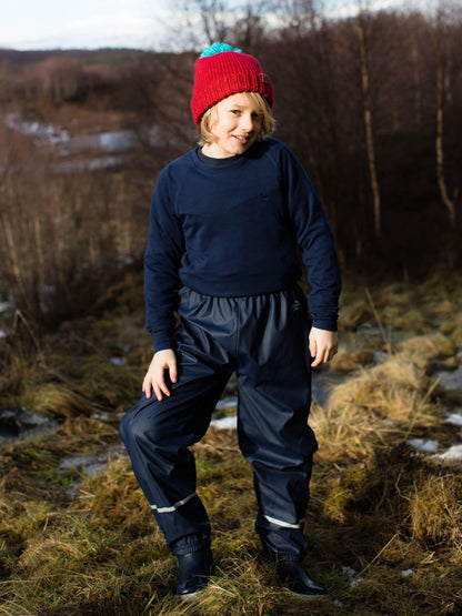 Muddy Puddles Navy Blue Rainy Day Waterproof Over Trousers image 2