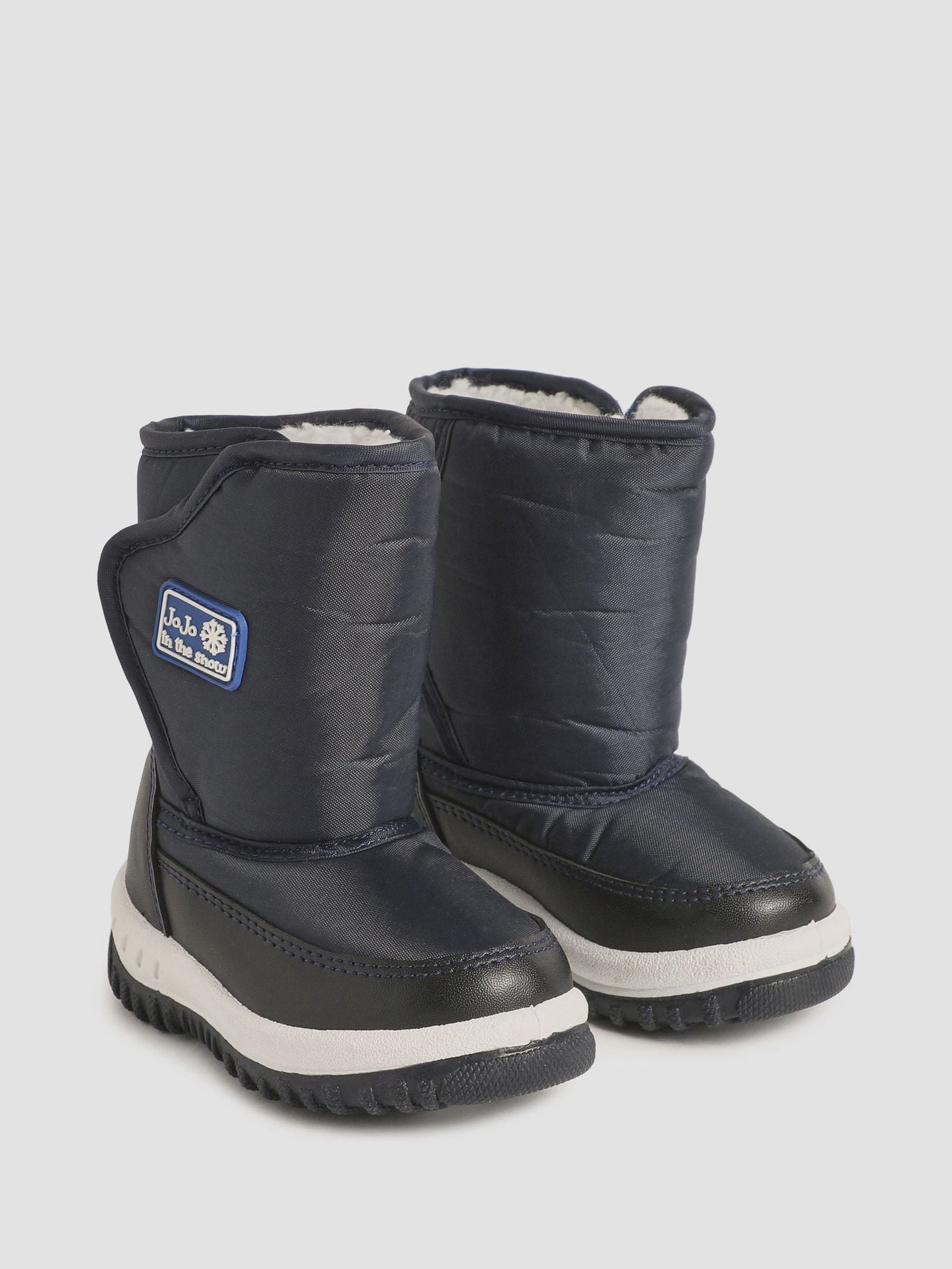 JoJo Maman Bébé Navy Blue Cosy Snow Boots image 1