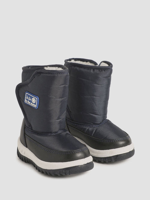 JoJo Maman Bébé Navy Blue Cosy Snow Boots image 1