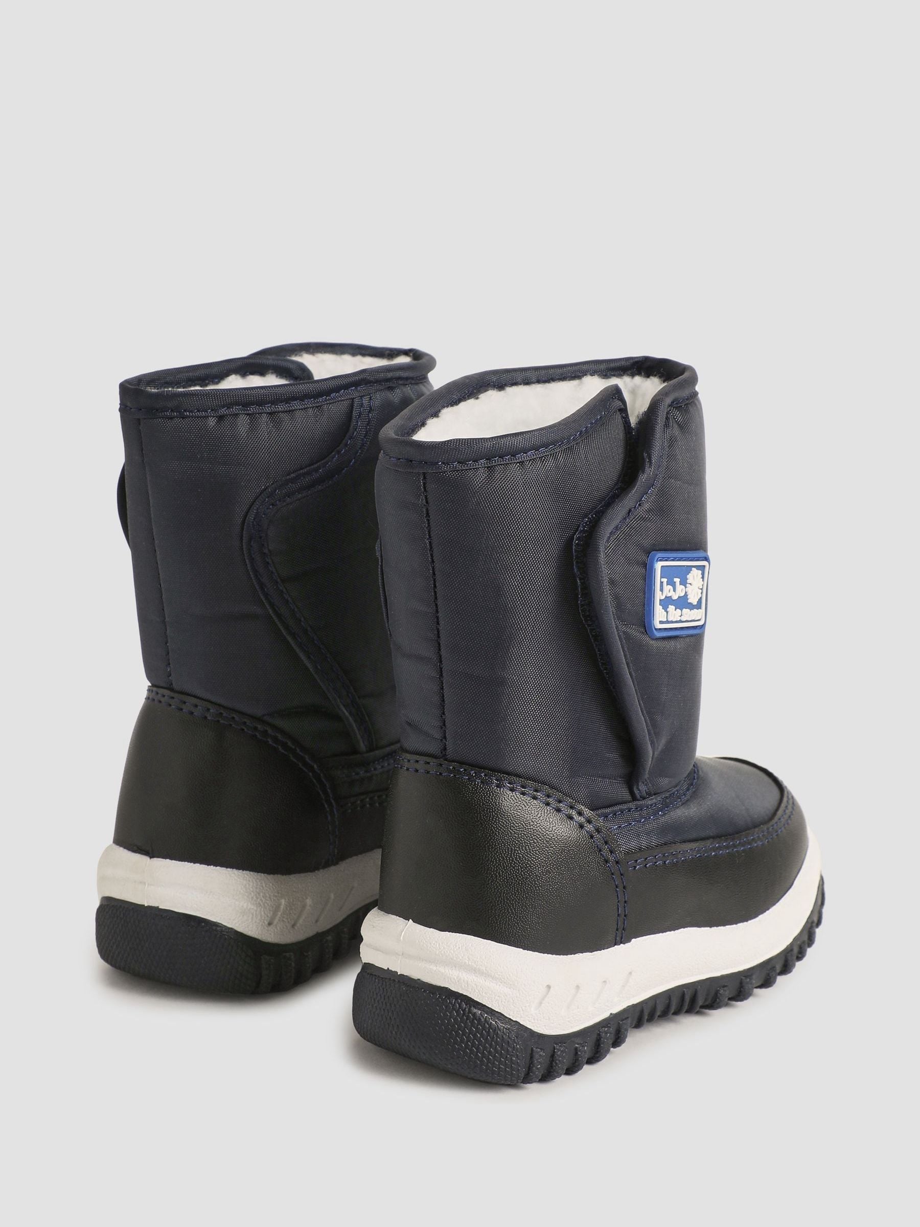 JoJo Maman Bébé Navy Blue Cosy Snow Boots image 2