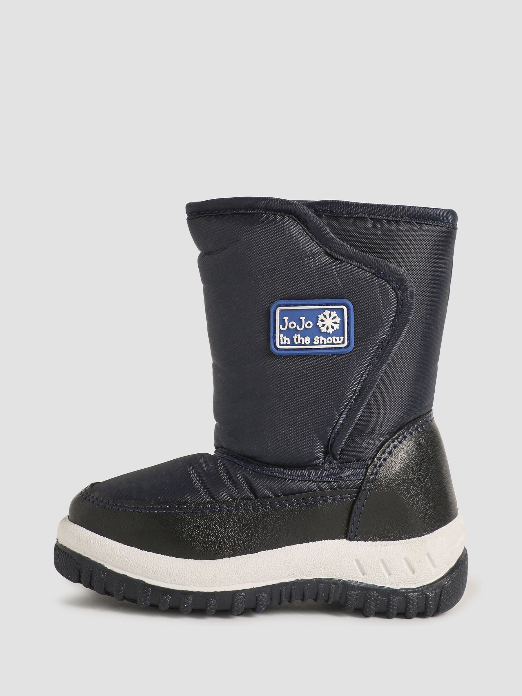 JoJo Maman Bébé Navy Blue Cosy Snow Boots image 4