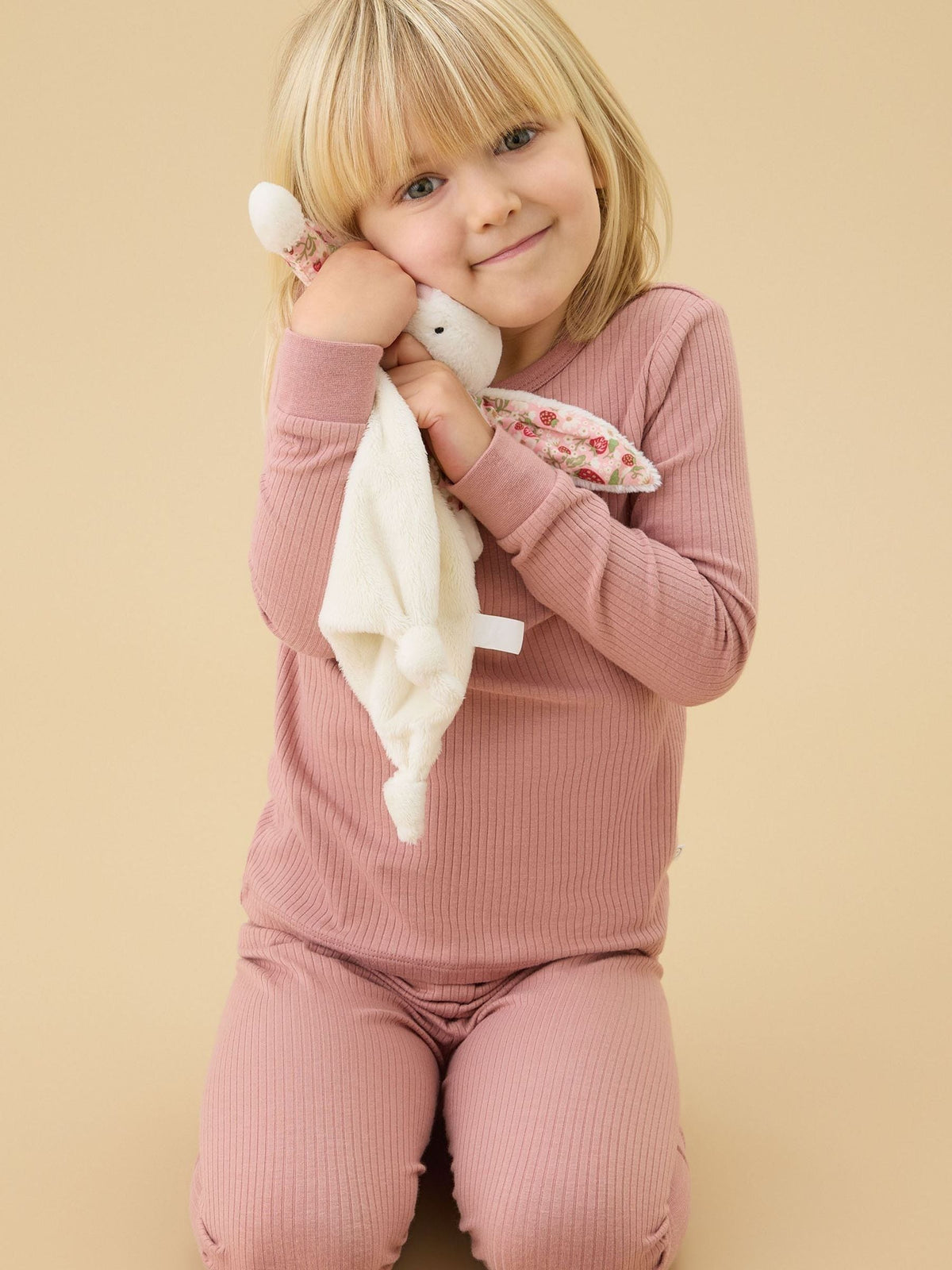 MORI Pink Supersoft Ribbed Pyjamas Set - image 1