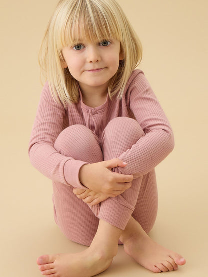 MORI Pink Supersoft Ribbed Pyjamas Set - image 2