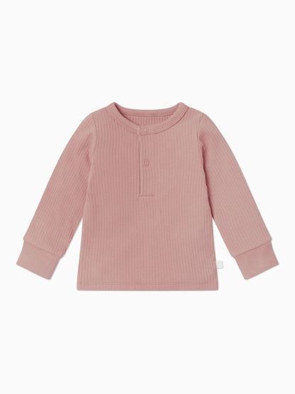 MORI Pink Supersoft Ribbed Pyjamas Set - image 4