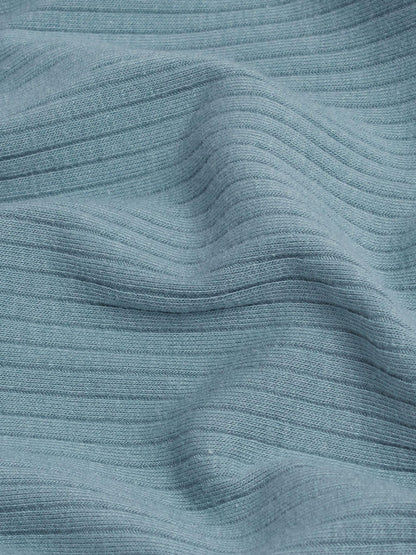 MORI Blue Supersoft Ribbed Pyjamas Set - image 3