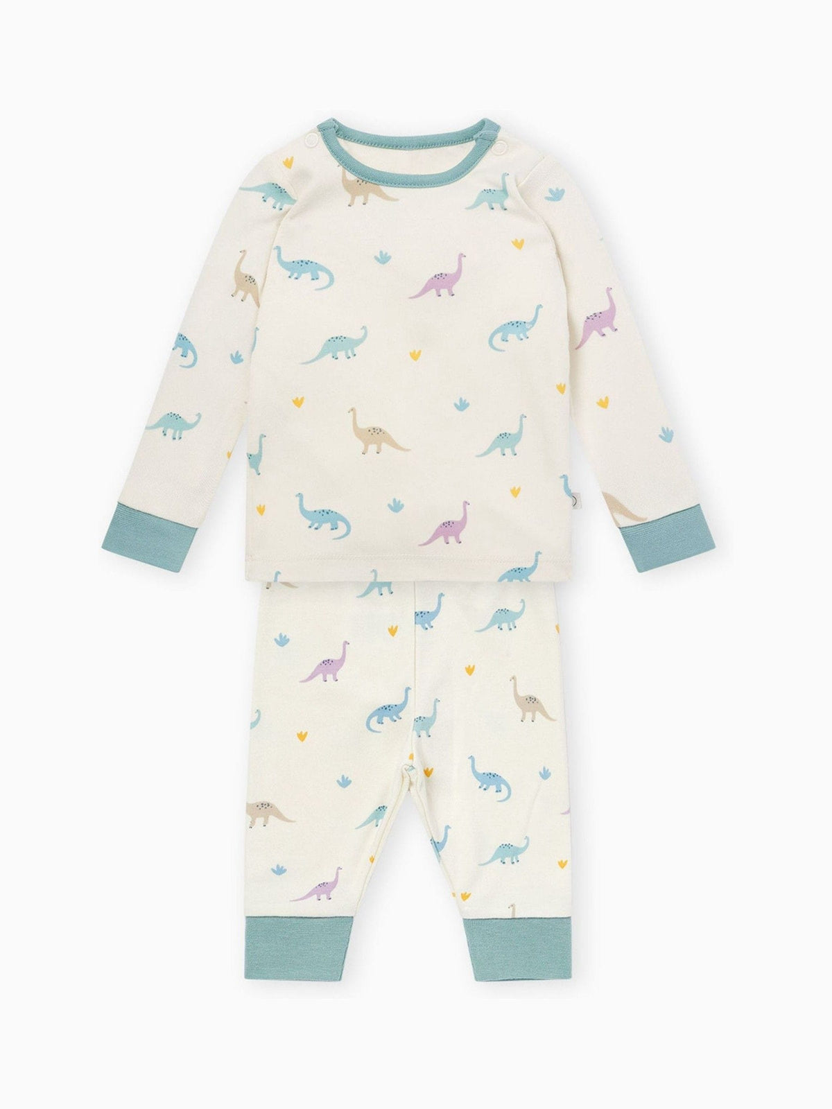 MORI Cream Dino Print Supersoft Pyjamas Set - image 4
