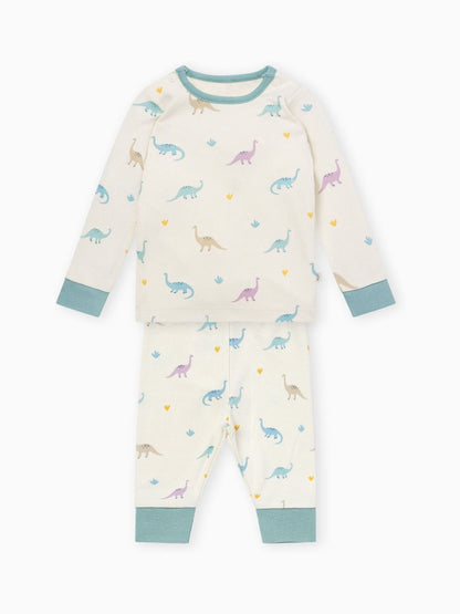 MORI Cream Dino Print Supersoft Pyjamas Set - image 4