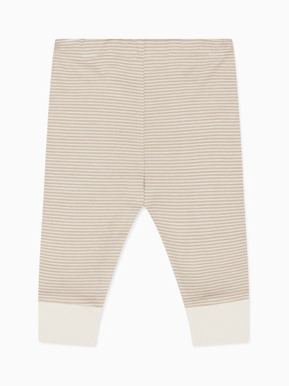 MORI Natural Oatmeal Stripe Supersoft Pyjamas Set - image 3