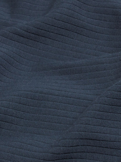 MORI Navy Blue Supersoft Ribbed Pyjamas Set - image 2