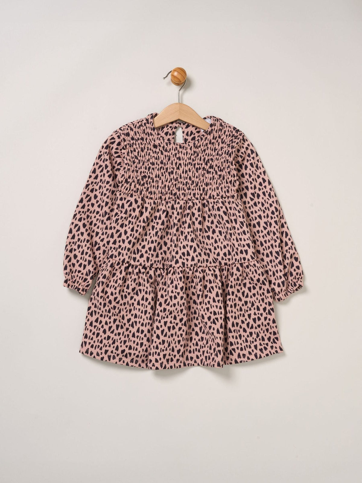 Miss Pink Faux Fur Jacket and Leopard Print Dress Set 3 Piece with Beret - image 2