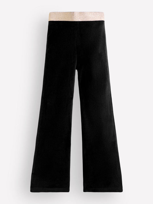 Boden Black Velvet Flared Leggings - image 1