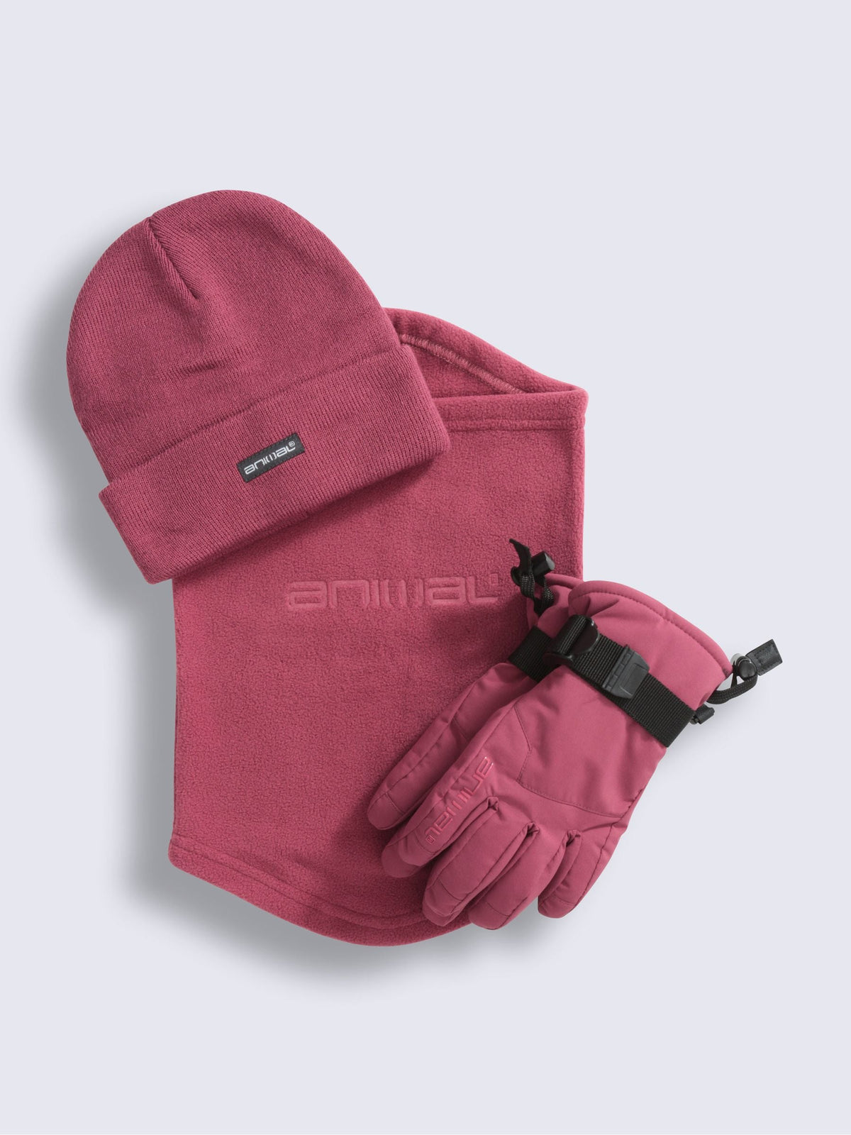 Animal Pink Polar Kids Waterproof Ski Gloves & Accessories Set - image 1