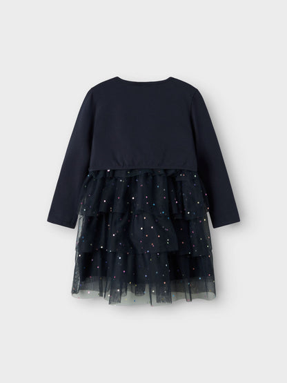 Name It Blue Sequin Occasion Dress With Cardigan - image 3