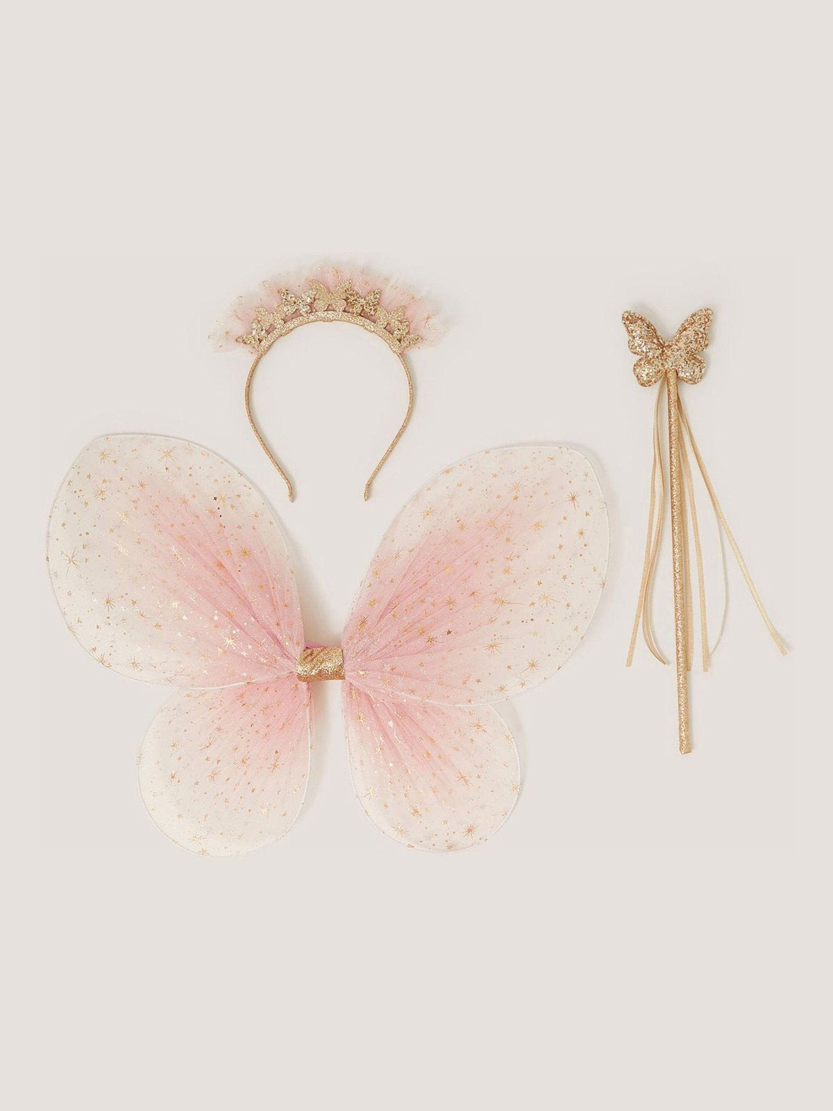 Monsoon Gold Butterfly Wings, Tiara & Wand Set - image 1
