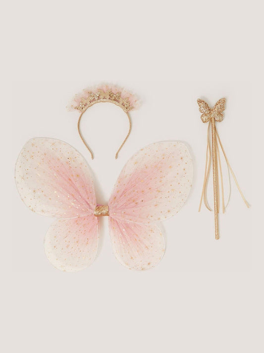 Monsoon Gold Butterfly Wings, Tiara & Wand Set - image 1