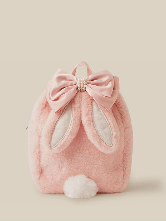 Monsoon Pink Faux Fur Bunny Backpack - image 1