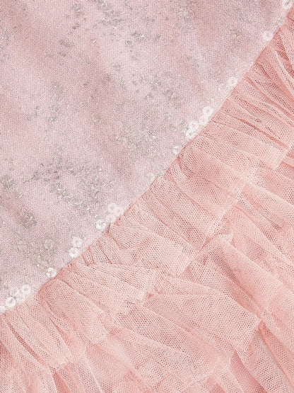 Monsoon Pink Sequin Ruffle Party Dress - image 2