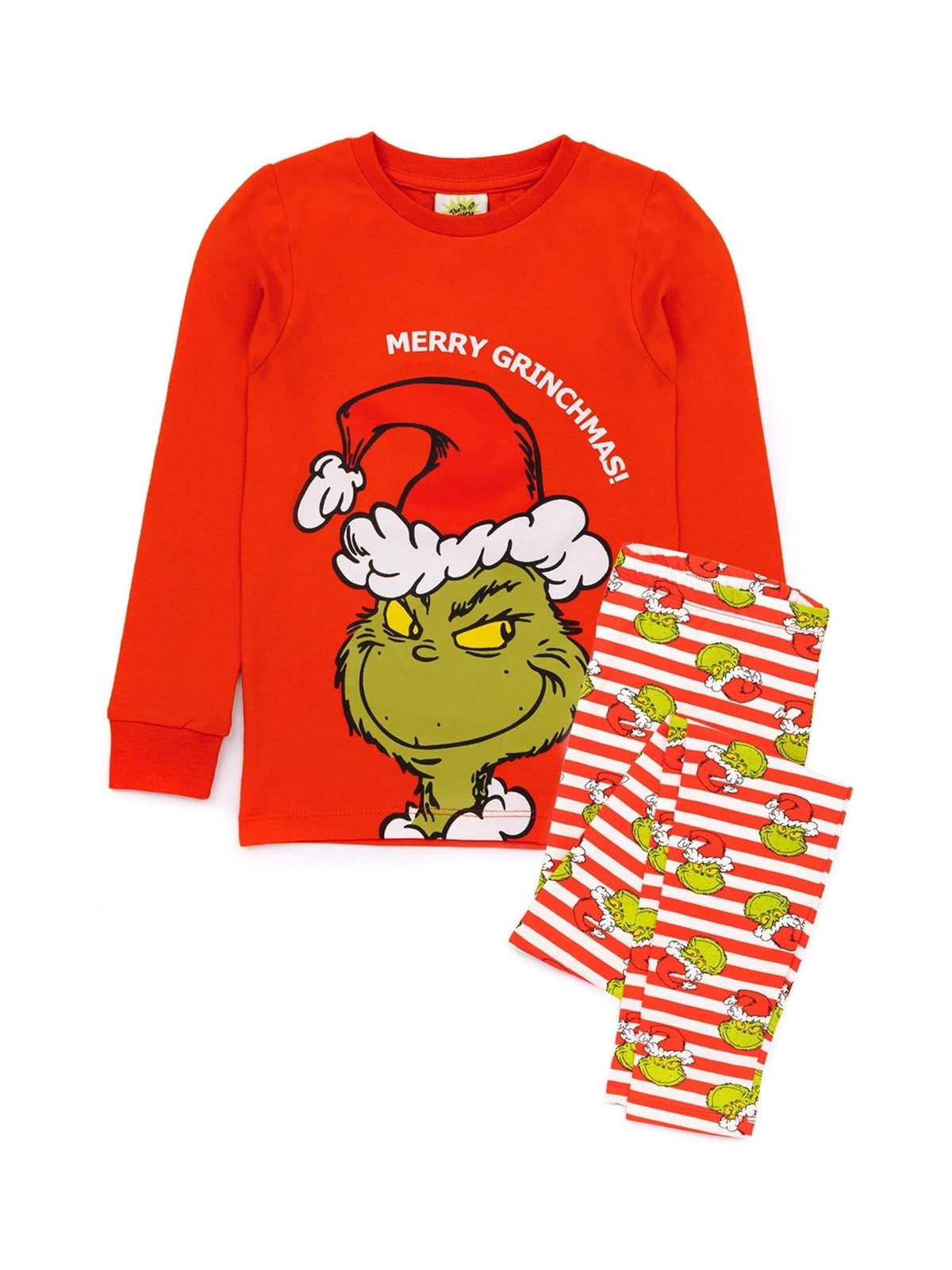Vanilla Underground Red The Grinch Matching Family Christmas 100% Cotton Long Pyjamas - image 1