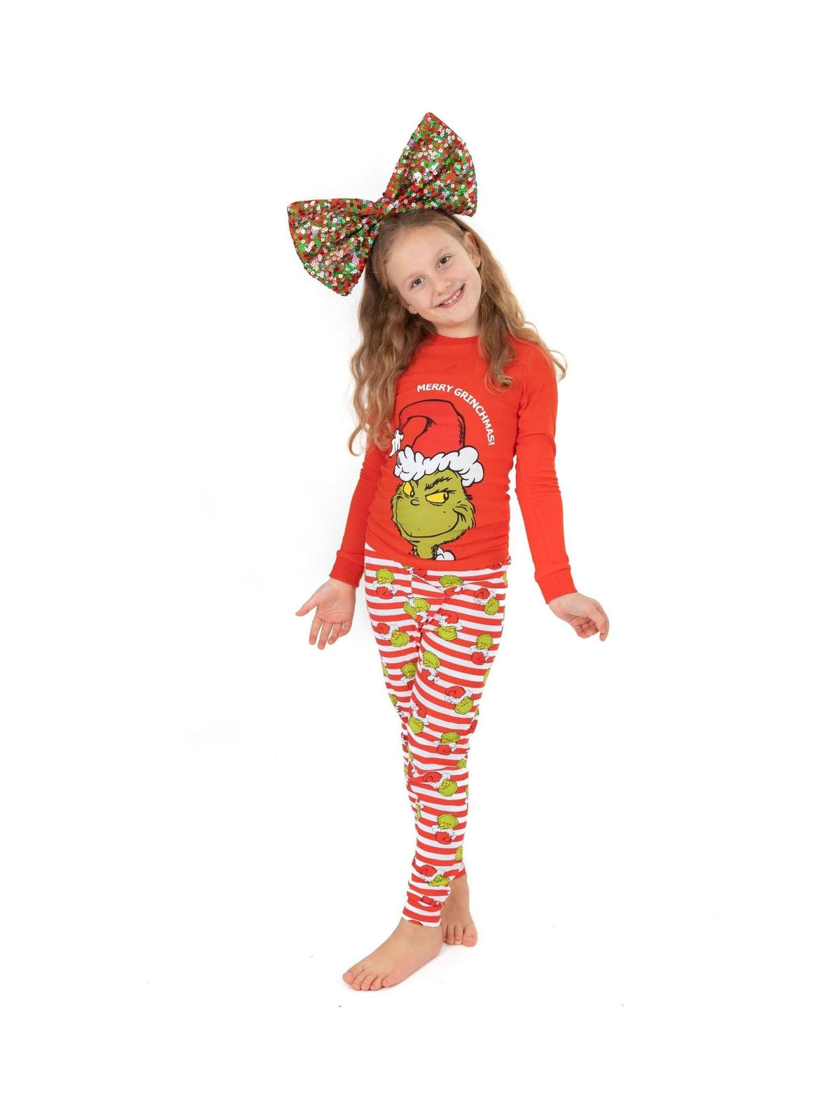 Vanilla Underground Red The Grinch Matching Family Christmas 100% Cotton Long Pyjamas - image 2