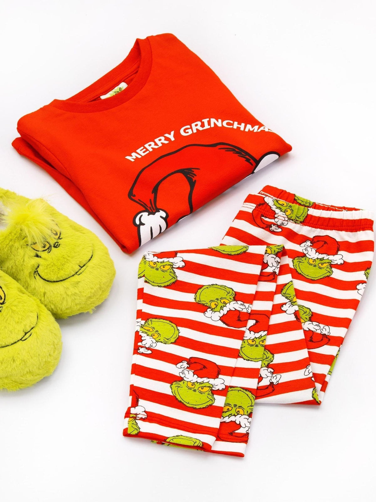 Vanilla Underground Red The Grinch Matching Family Christmas 100% Cotton Long Pyjamas - image 5