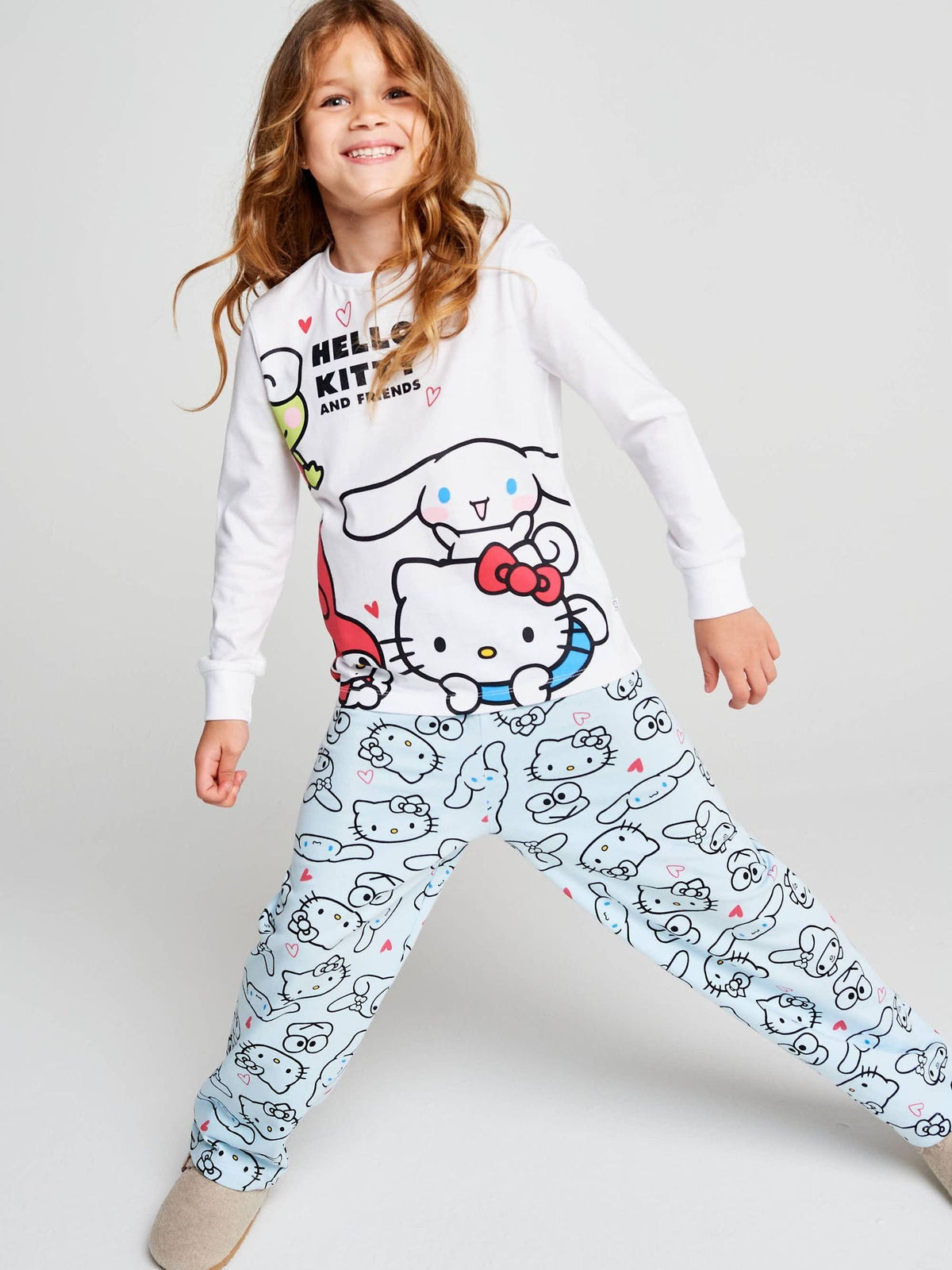 Brand Threads White Hello Kitty Pyjama Set - image 1