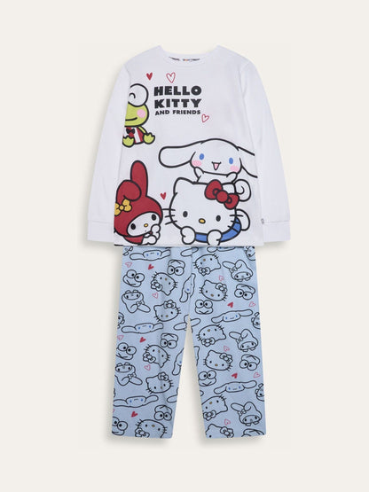 Brand Threads White Hello Kitty Pyjama Set - image 7