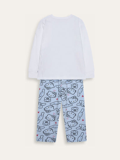 Brand Threads White Hello Kitty Pyjama Set - image 8