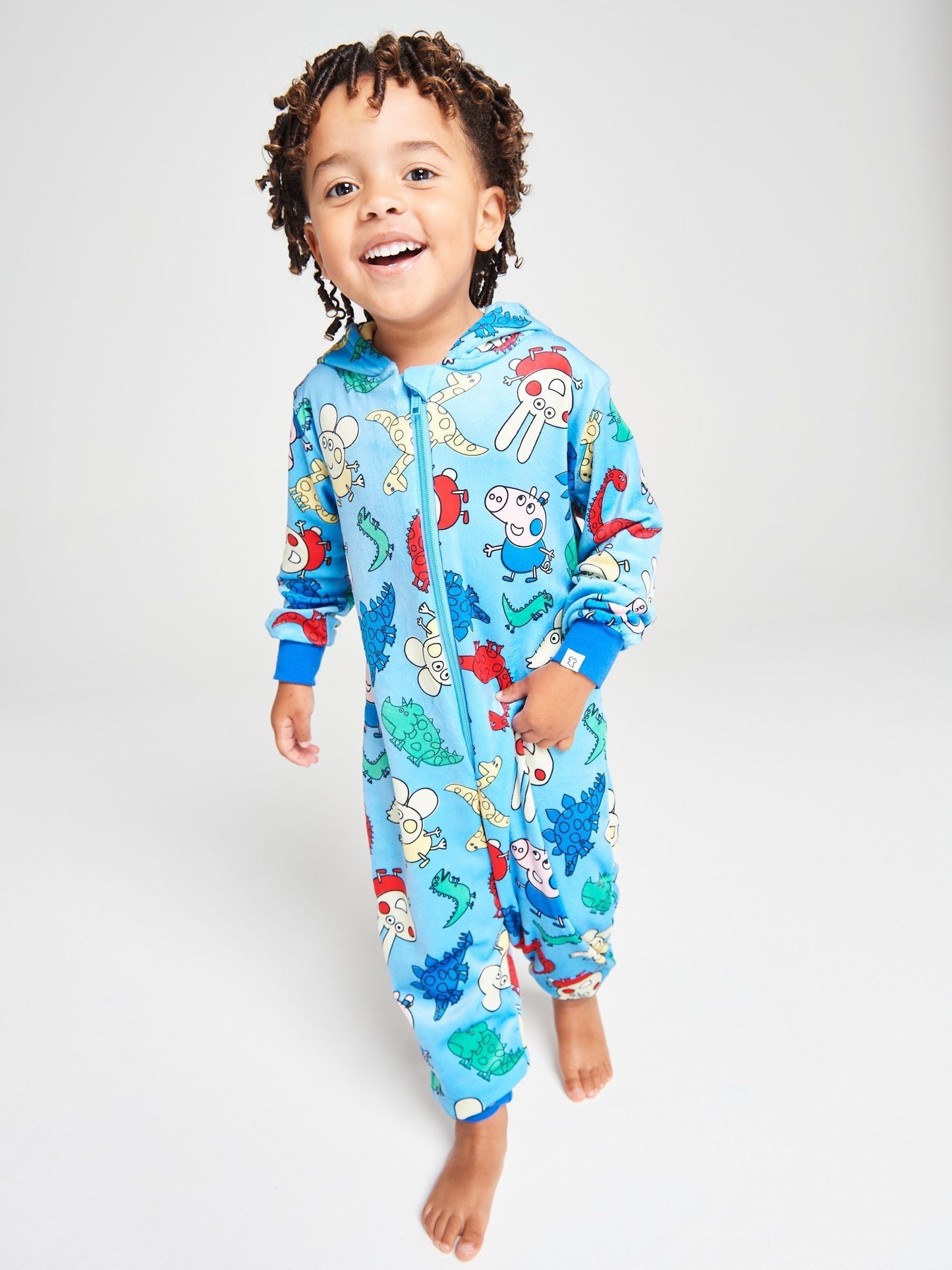 Dsiney Kidz - Brand Threads Blue George Pig Fleece All-In-One image 2