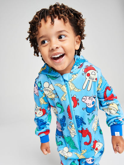 Dsiney Kidz - Brand Threads Blue George Pig Fleece All-In-One image 3