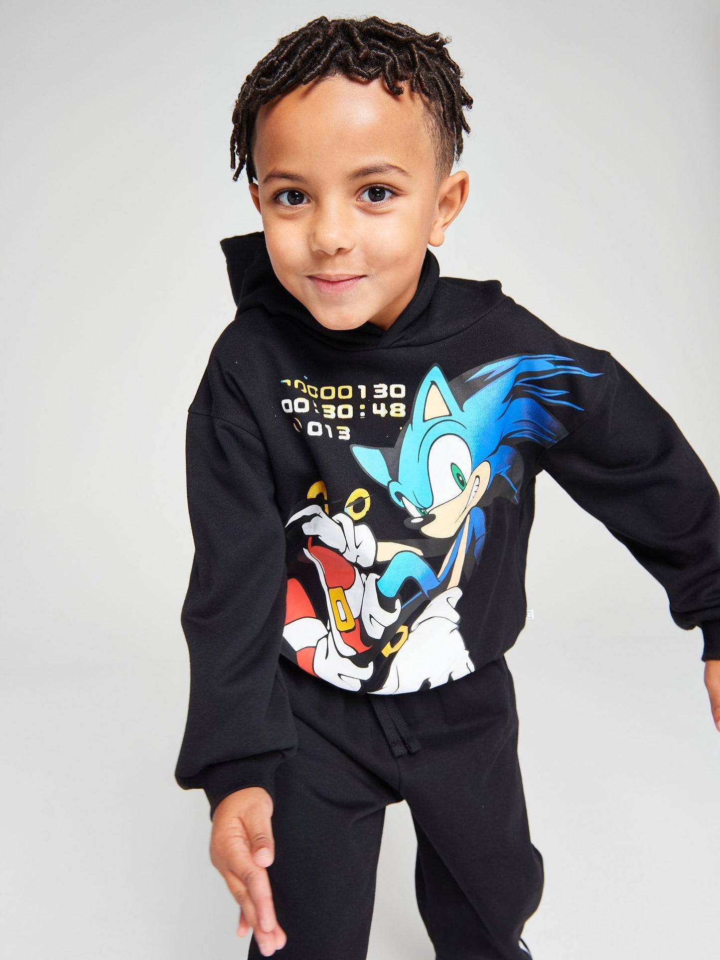 Dsiney Kidz - Brand Threads Black Sonic The Hedgehog Sweat Top & Jogger Set image 3