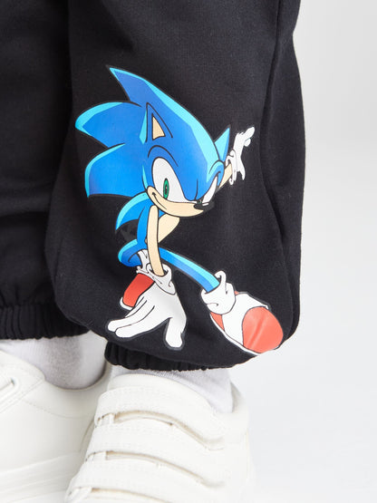 Dsiney Kidz - Brand Threads Black Sonic The Hedgehog Sweat Top & Jogger Set image 4