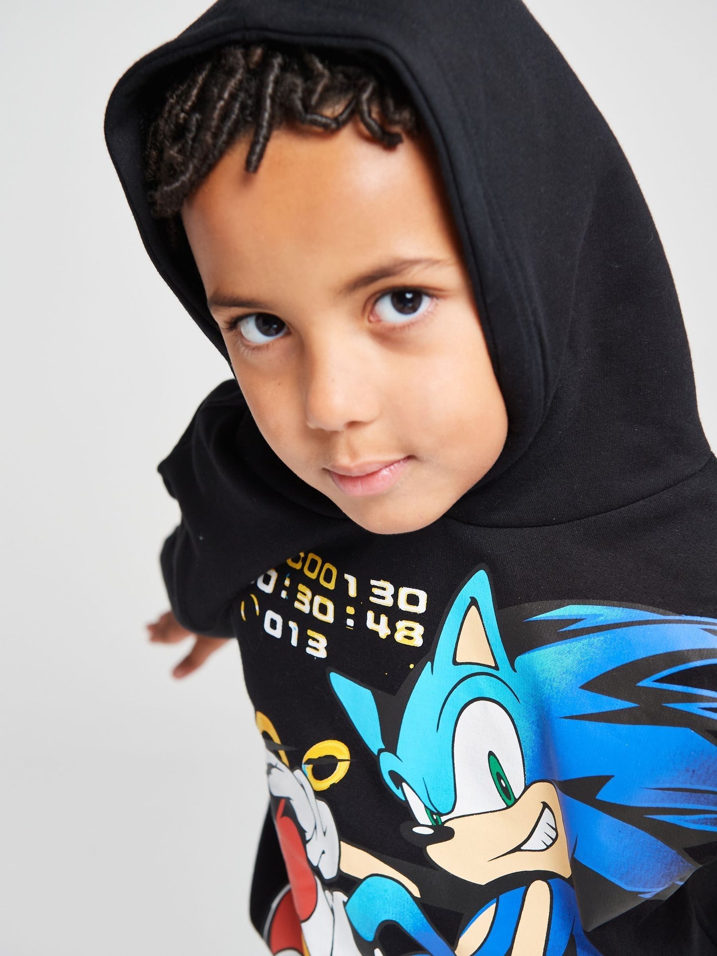 Dsiney Kidz - Brand Threads Black Sonic The Hedgehog Sweat Top & Jogger Set image 5