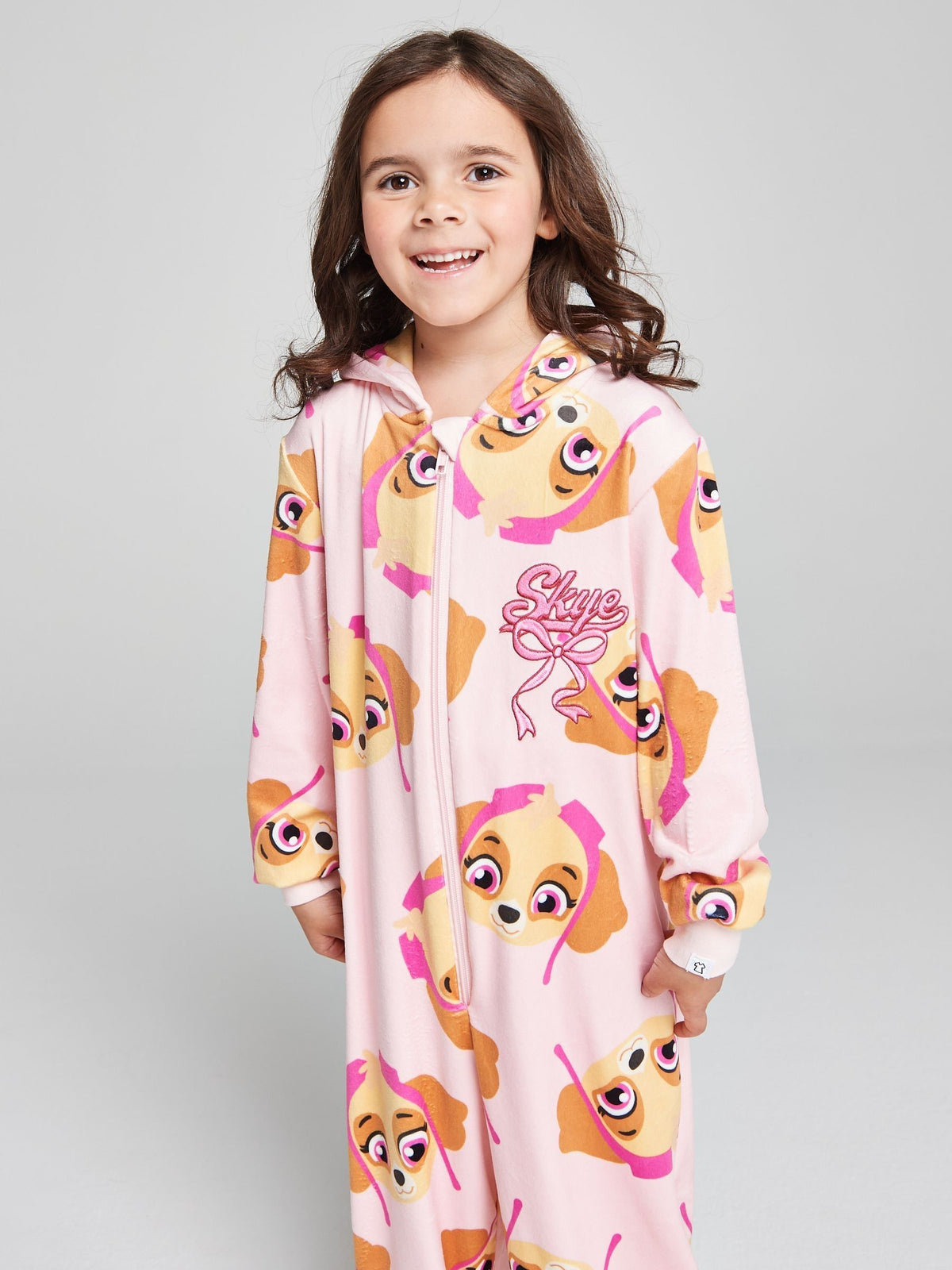 Brand Threads Pink Paw Patrol Fleece All-In-One - image 1