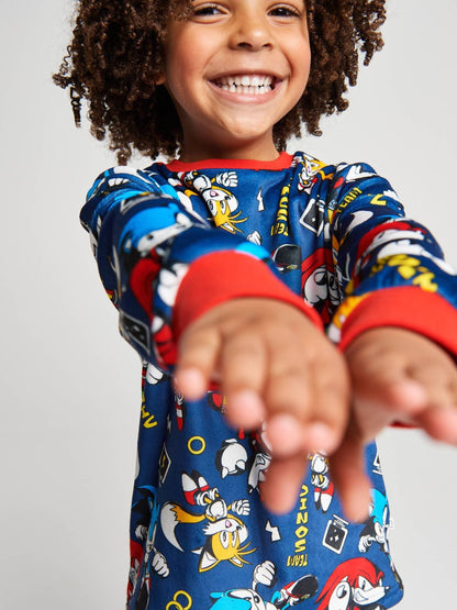 Dsiney Kidz - Brand Threads Black Sonic The Hedgehog Fleece Twosie Pyjama Set image 3