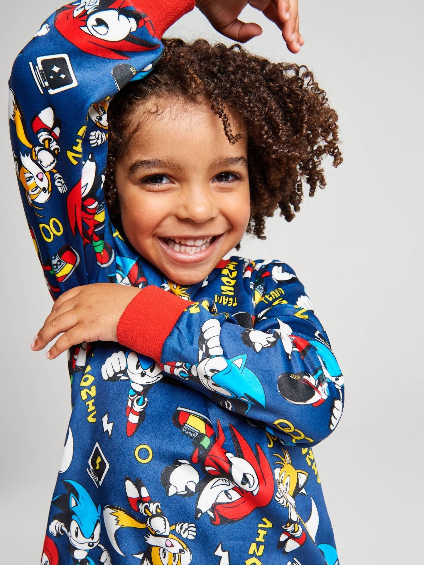 Dsiney Kidz - Brand Threads Black Sonic The Hedgehog Fleece Twosie Pyjama Set image 4
