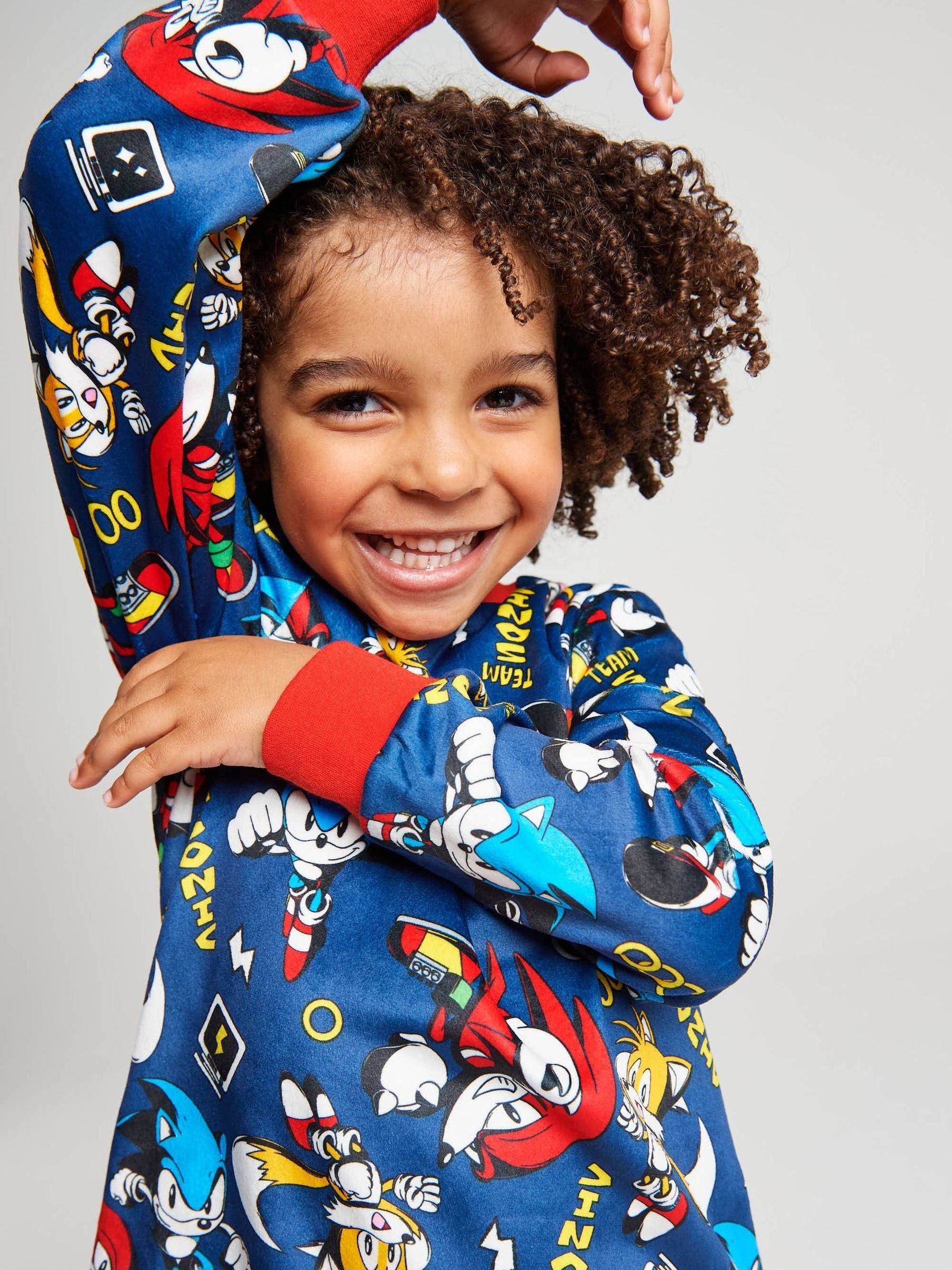 Dsiney Kidz - Brand Threads Black Sonic The Hedgehog Fleece Twosie Pyjama Set image 4