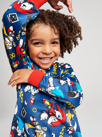 Dsiney Kidz - Brand Threads Black Sonic The Hedgehog Fleece Twosie Pyjama Set image 4