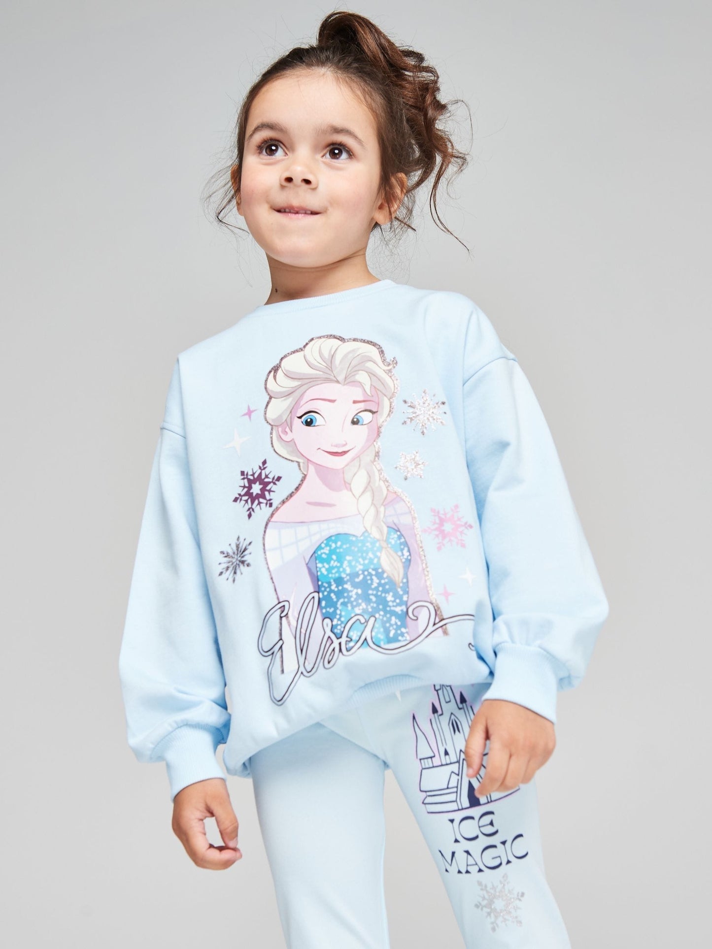 Dsiney Kidz - Brand Threads Blue Frozen Sweatshirt and Leggings Set image 1