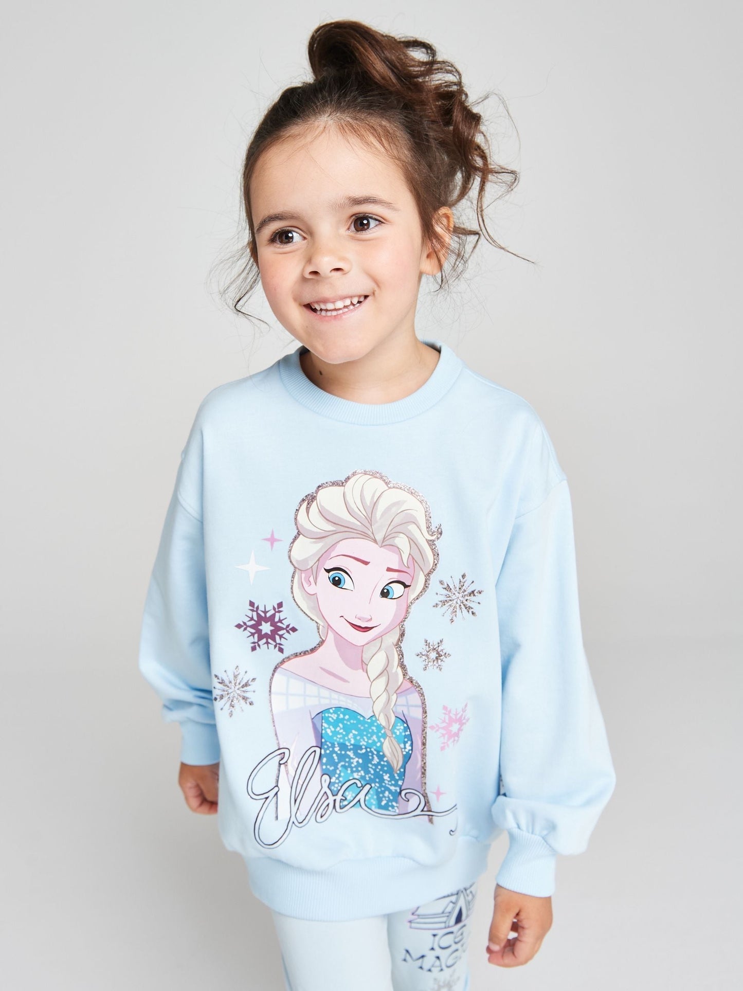 Dsiney Kidz - Brand Threads Blue Frozen Sweatshirt and Leggings Set image 2
