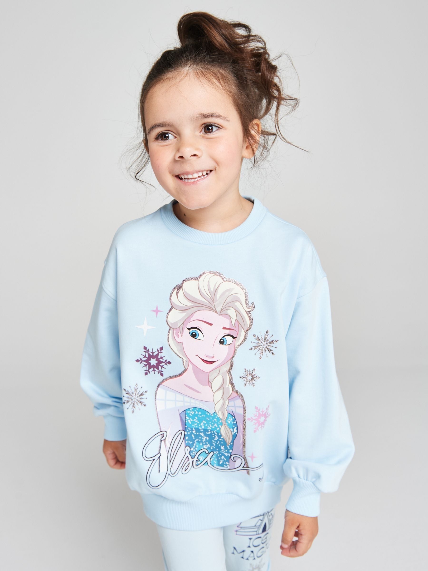 Dsiney Kidz - Brand Threads Blue Frozen Sweatshirt and Leggings Set image 2