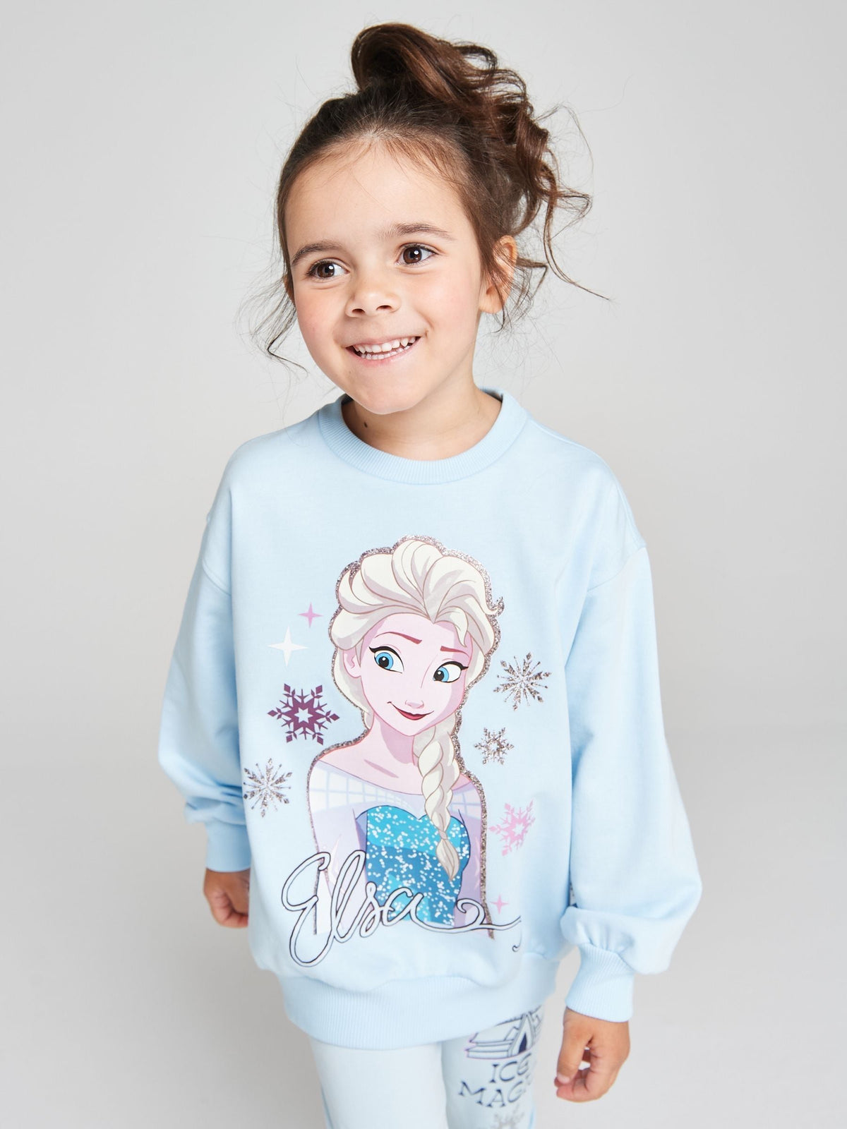 Dsiney Kidz - Brand Threads Blue Frozen Sweatshirt and Leggings Set image 2