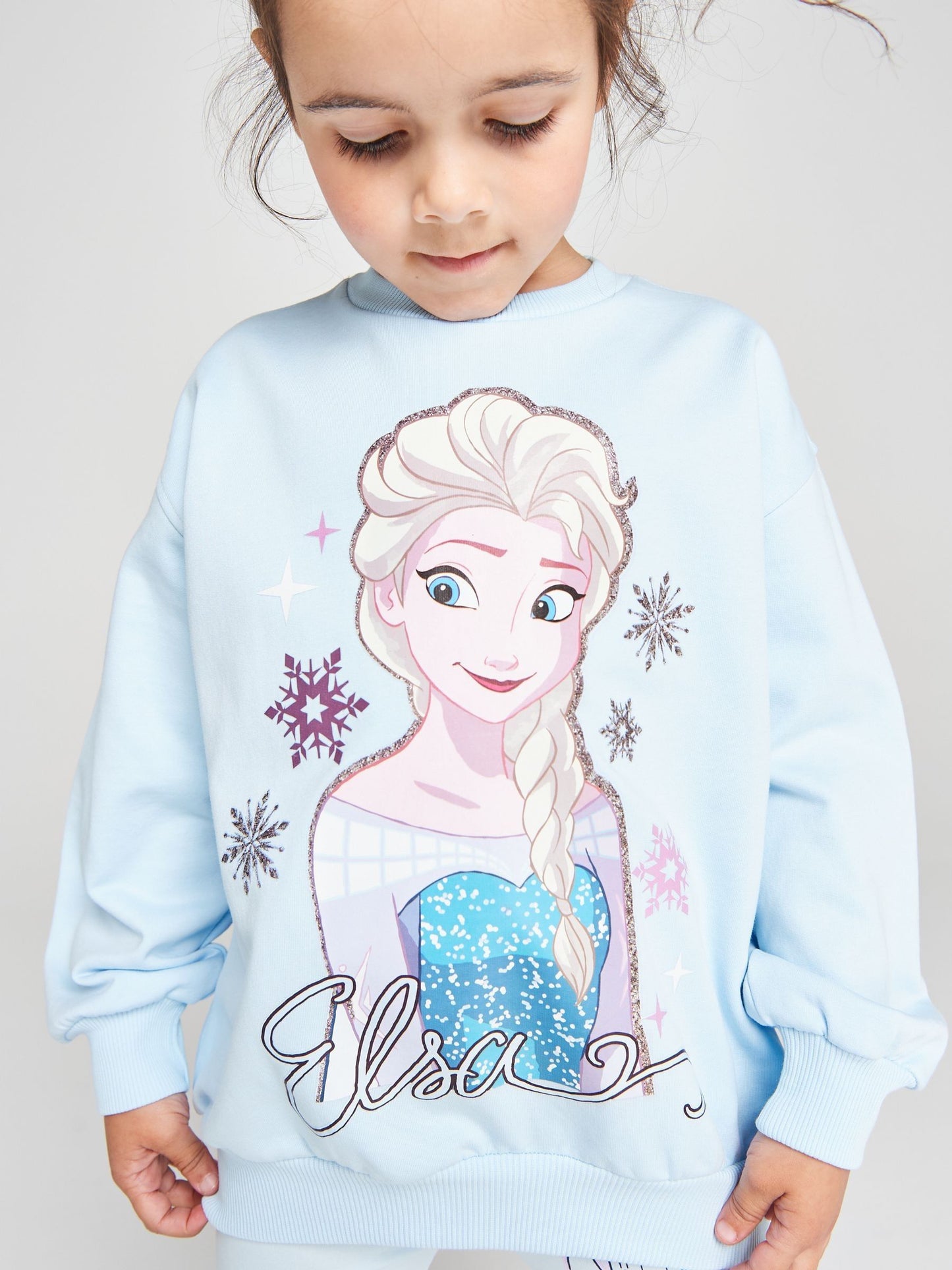 Dsiney Kidz - Brand Threads Blue Frozen Sweatshirt and Leggings Set image 5