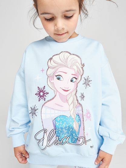 Dsiney Kidz - Brand Threads Blue Frozen Sweatshirt and Leggings Set image 5