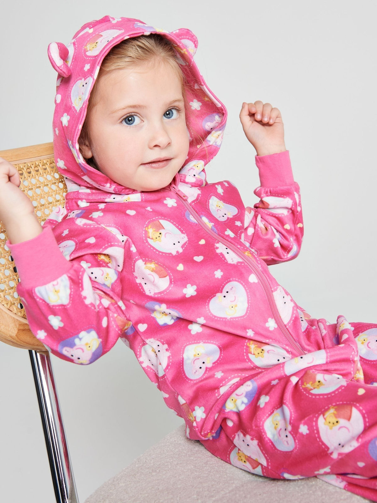 Brand Threads Pink Peppa Pig Fleece All-In-One - image 3