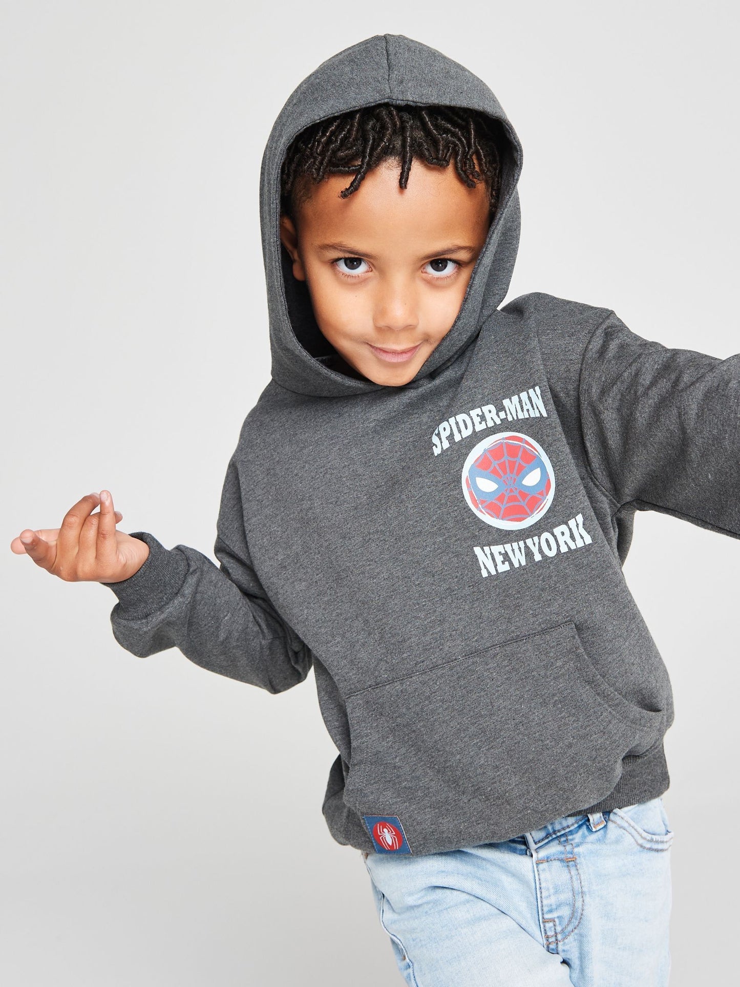 Dsiney Kidz - Brand Threads Grey Spiderman Hoodie image 1