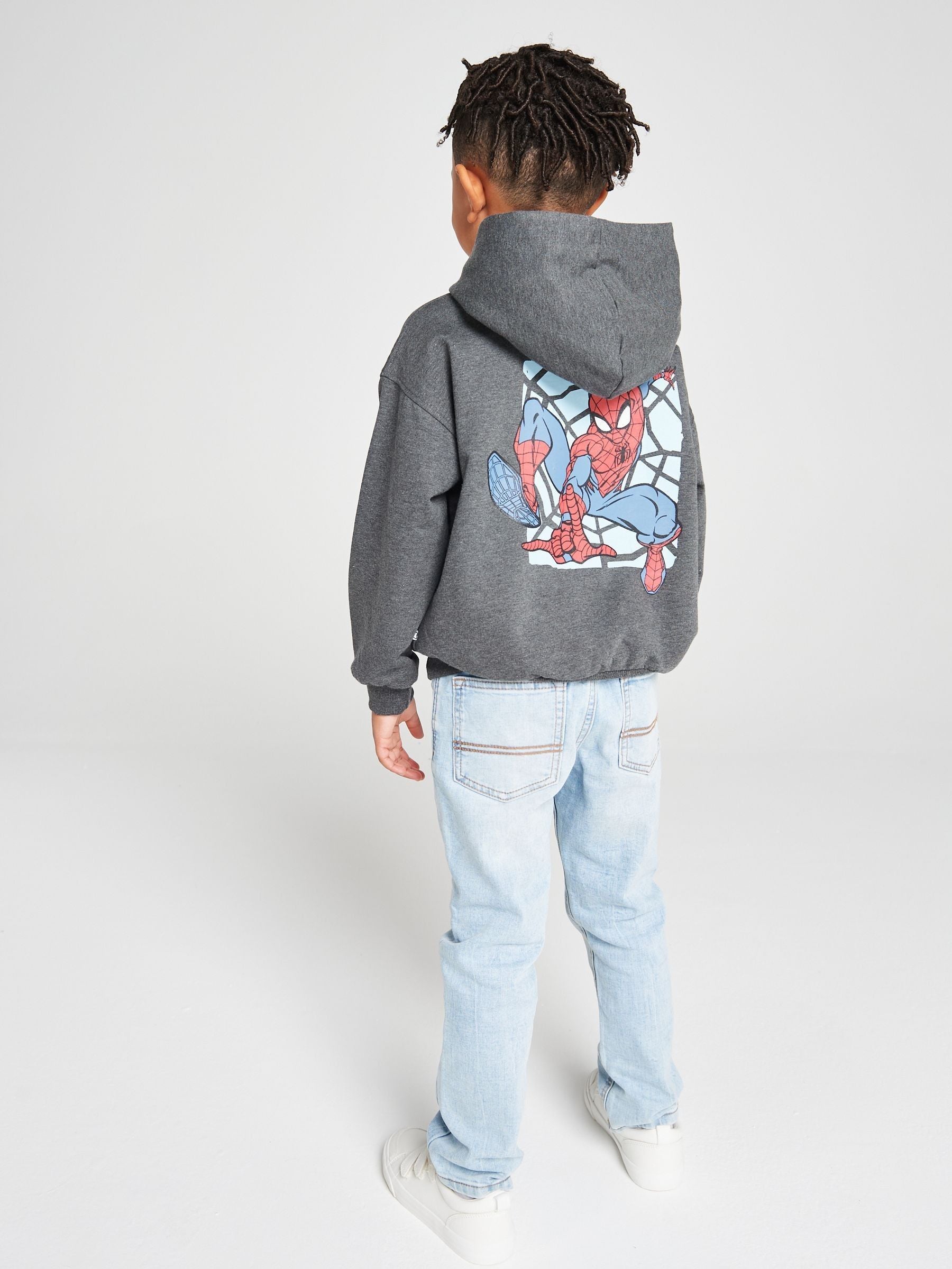Dsiney Kidz - Brand Threads Grey Spiderman Hoodie image 4
