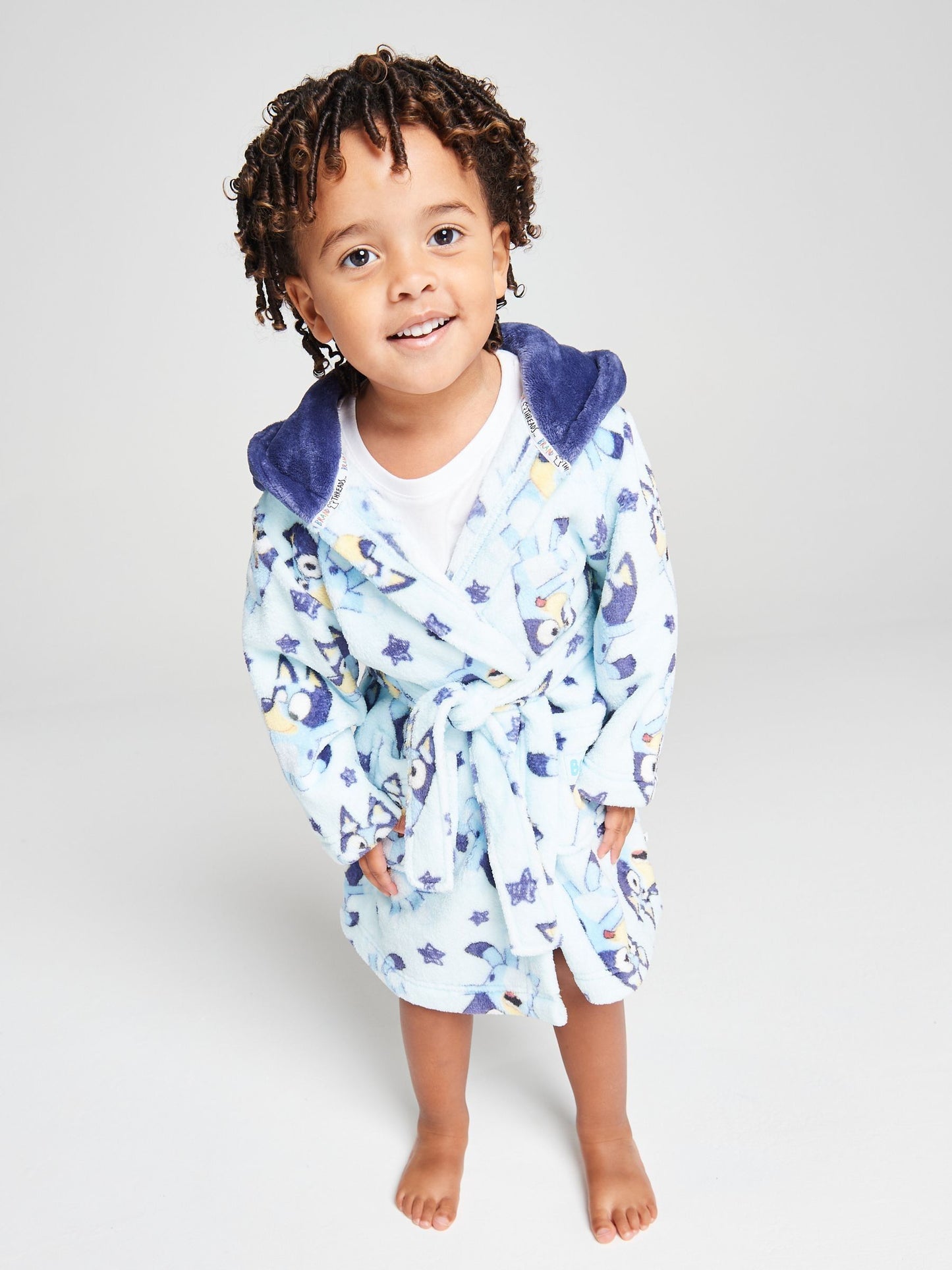 Dsiney Kidz - Brand Threads Blue Bluey Fleece Robe image 2