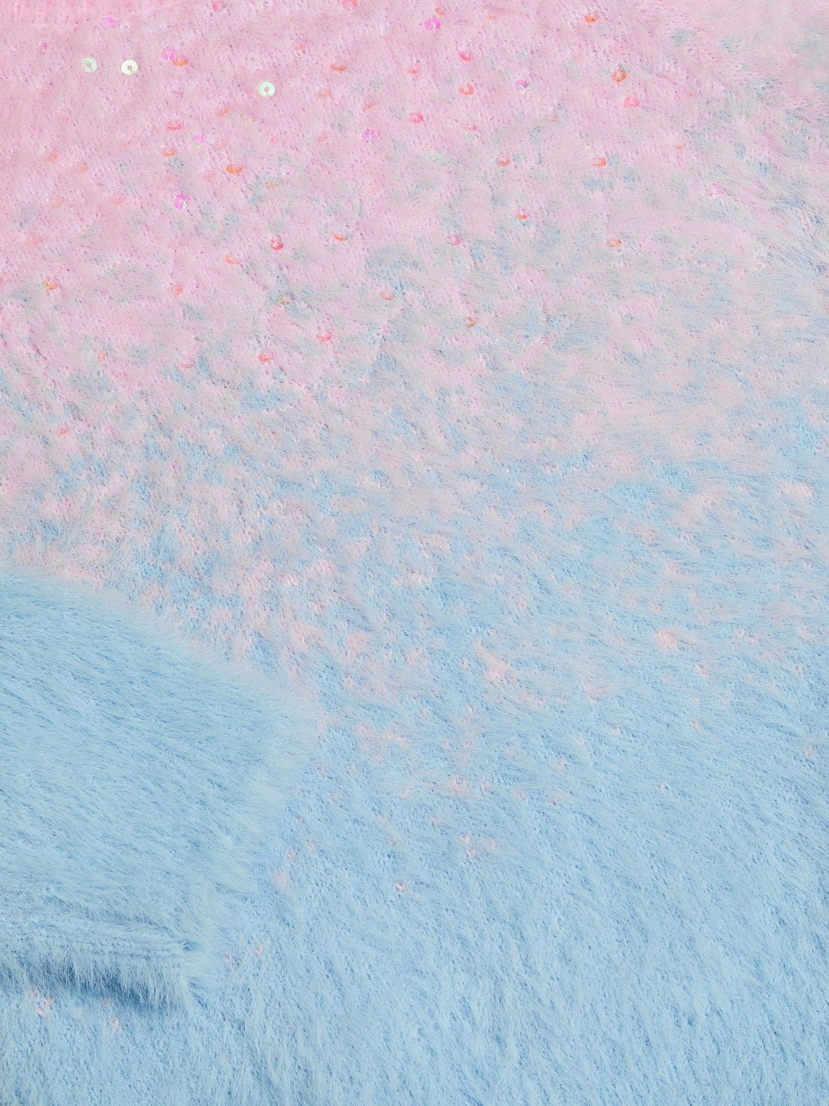 Monsoon Blue Sequin Ombré Fluffy Jumper - image 3