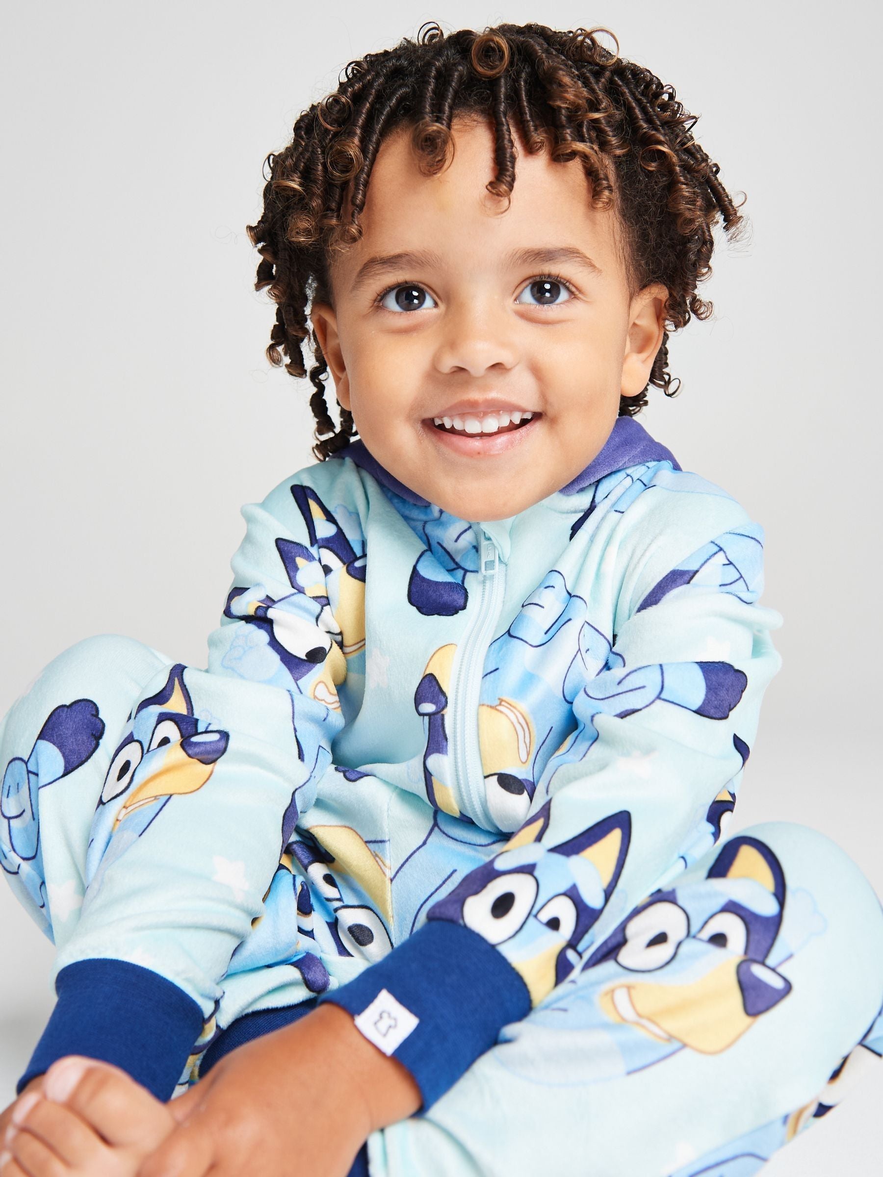 Dsiney Kidz - Brand Threads Blue Bluey Fleece All-In-One image 1